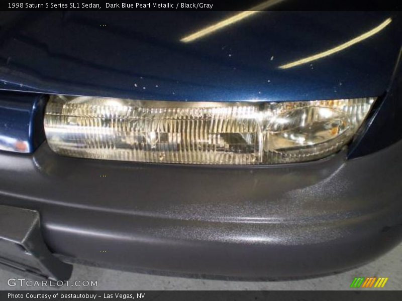 Dark Blue Pearl Metallic / Black/Gray 1998 Saturn S Series SL1 Sedan