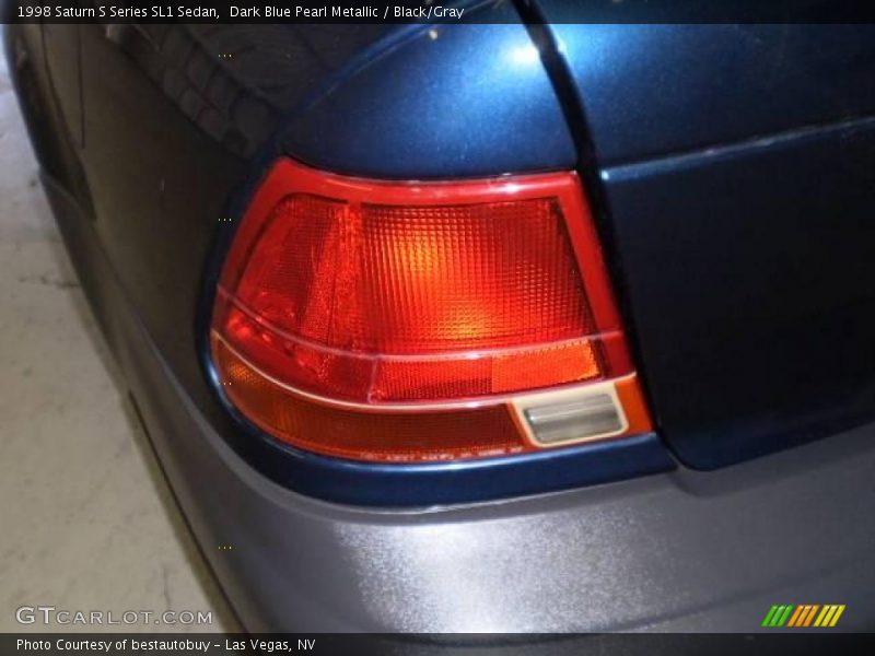 Dark Blue Pearl Metallic / Black/Gray 1998 Saturn S Series SL1 Sedan