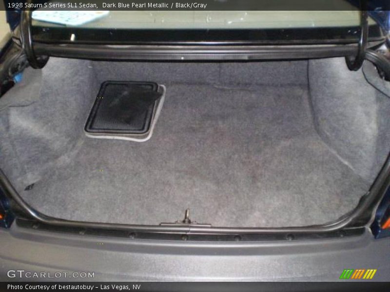Dark Blue Pearl Metallic / Black/Gray 1998 Saturn S Series SL1 Sedan