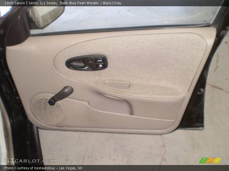 Dark Blue Pearl Metallic / Black/Gray 1998 Saturn S Series SL1 Sedan