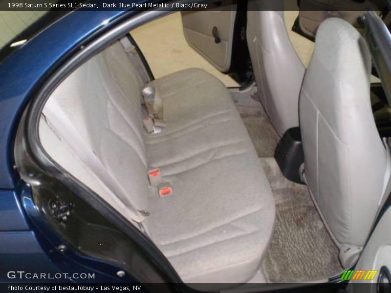 Dark Blue Pearl Metallic / Black/Gray 1998 Saturn S Series SL1 Sedan