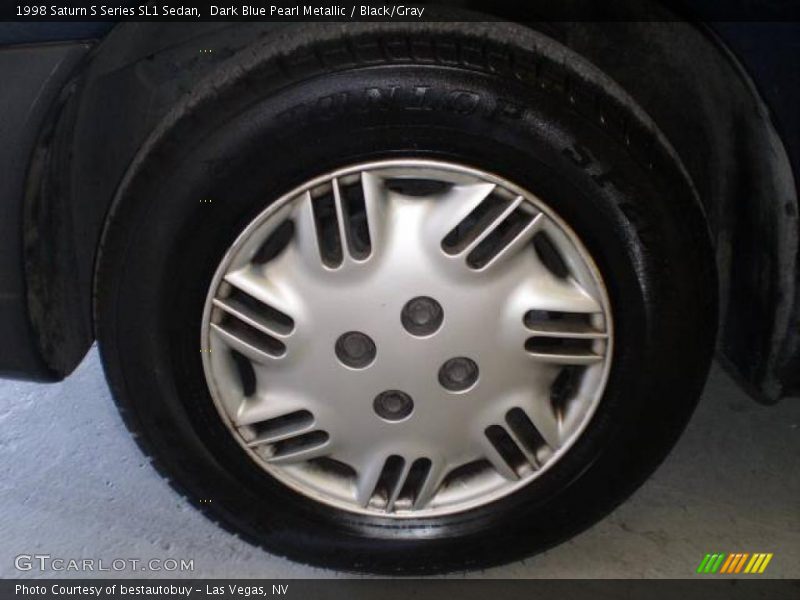 Dark Blue Pearl Metallic / Black/Gray 1998 Saturn S Series SL1 Sedan