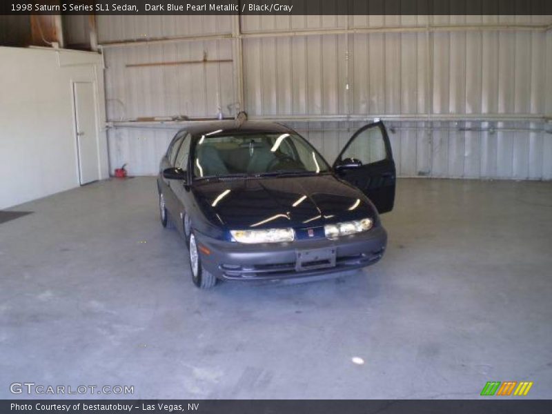 Dark Blue Pearl Metallic / Black/Gray 1998 Saturn S Series SL1 Sedan