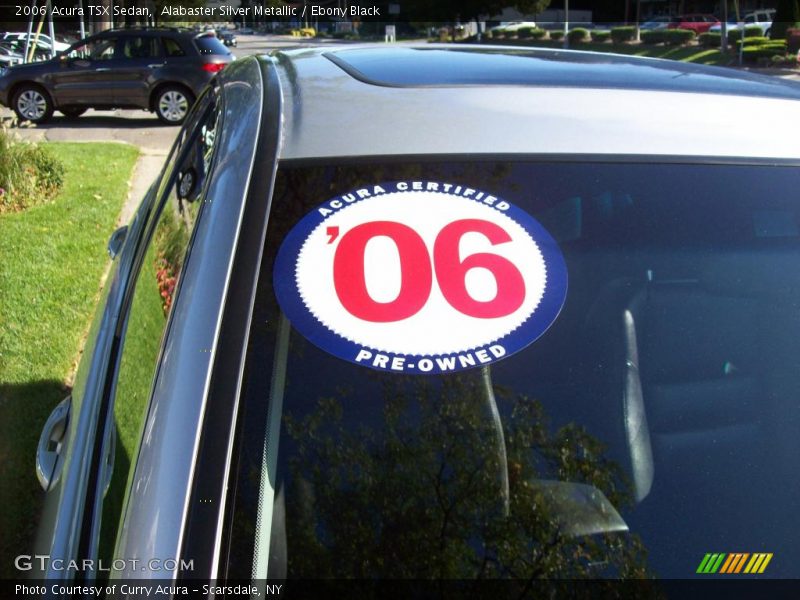 Alabaster Silver Metallic / Ebony Black 2006 Acura TSX Sedan