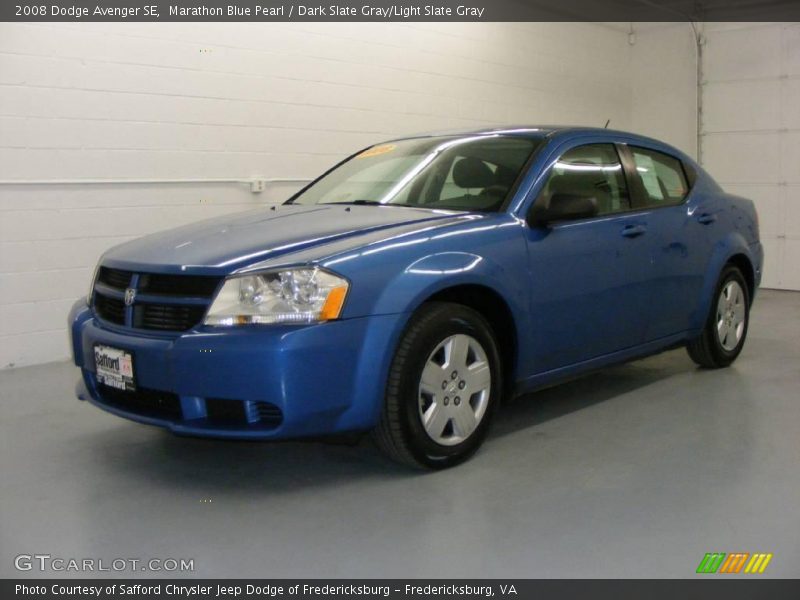 Marathon Blue Pearl / Dark Slate Gray/Light Slate Gray 2008 Dodge Avenger SE