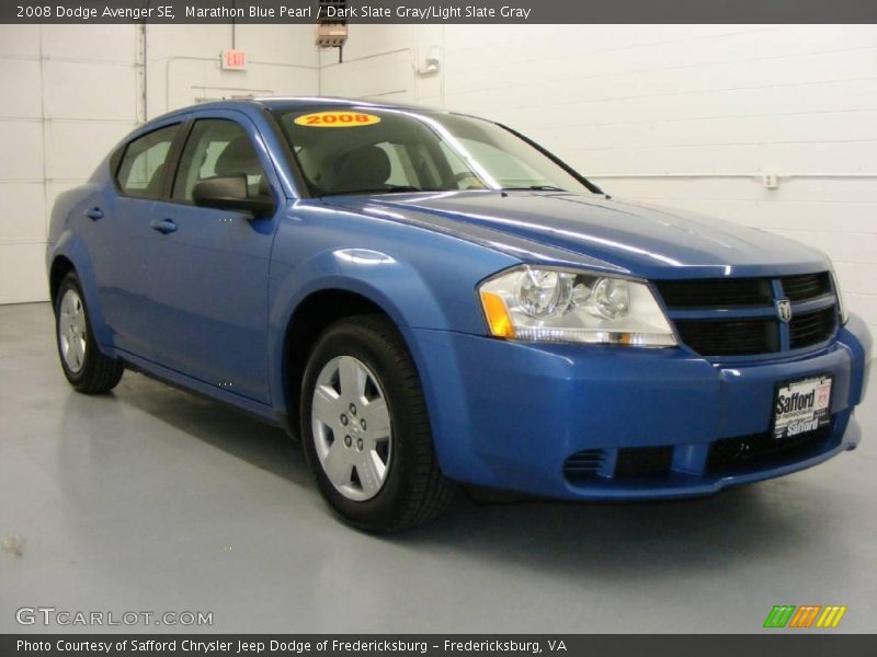 Marathon Blue Pearl / Dark Slate Gray/Light Slate Gray 2008 Dodge Avenger SE