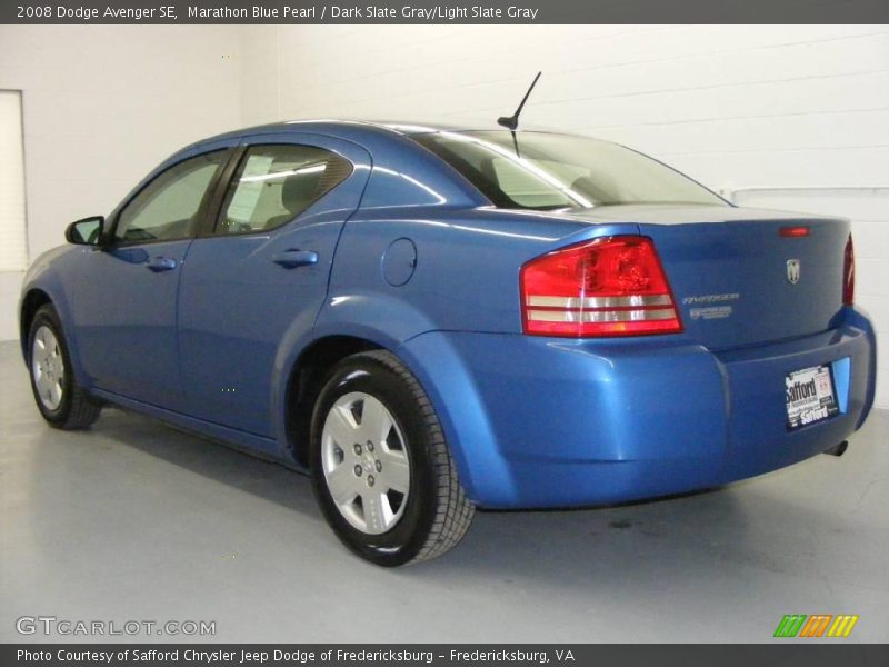 Marathon Blue Pearl / Dark Slate Gray/Light Slate Gray 2008 Dodge Avenger SE