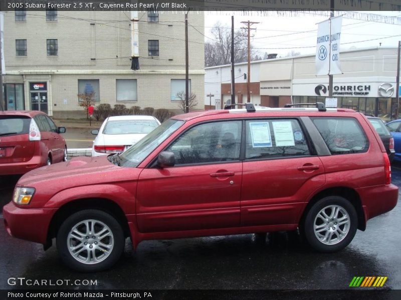 Cayenne Red Pearl / Off Black 2005 Subaru Forester 2.5 XT