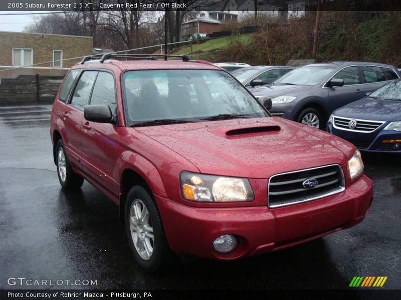 Cayenne Red Pearl / Off Black 2005 Subaru Forester 2.5 XT