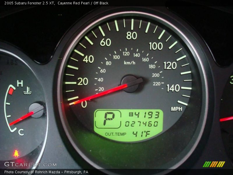 Cayenne Red Pearl / Off Black 2005 Subaru Forester 2.5 XT