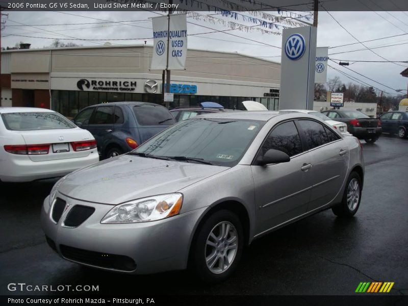 Liquid Silver Metallic / Ebony 2006 Pontiac G6 V6 Sedan