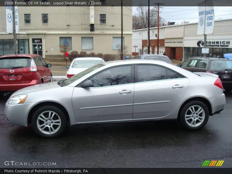 Liquid Silver Metallic / Ebony 2006 Pontiac G6 V6 Sedan
