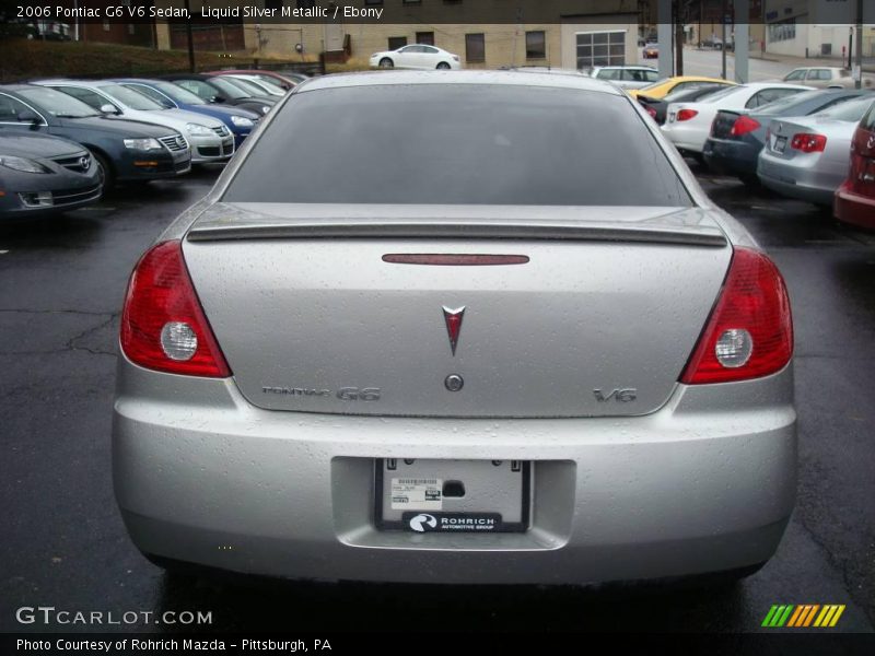 Liquid Silver Metallic / Ebony 2006 Pontiac G6 V6 Sedan