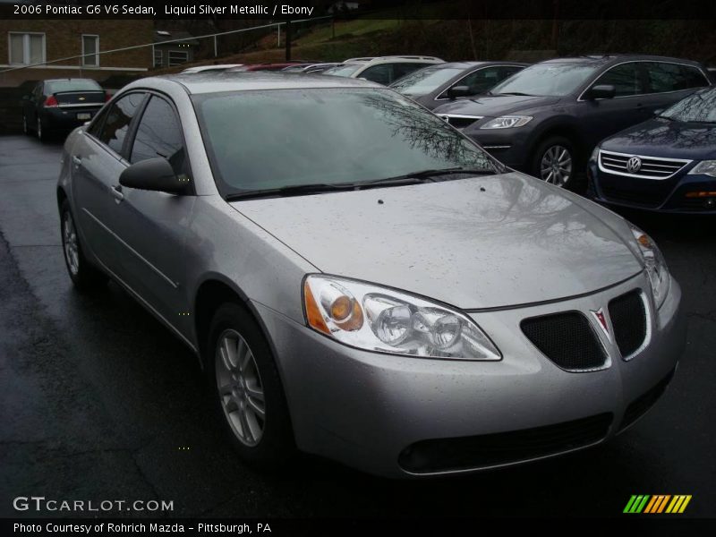 Liquid Silver Metallic / Ebony 2006 Pontiac G6 V6 Sedan
