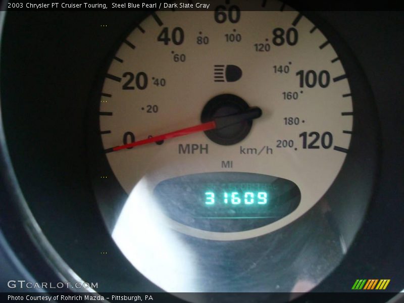 Steel Blue Pearl / Dark Slate Gray 2003 Chrysler PT Cruiser Touring