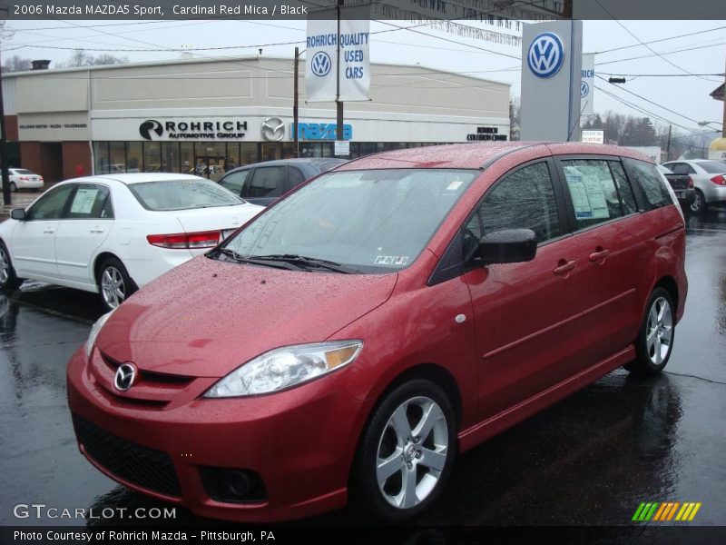 Cardinal Red Mica / Black 2006 Mazda MAZDA5 Sport
