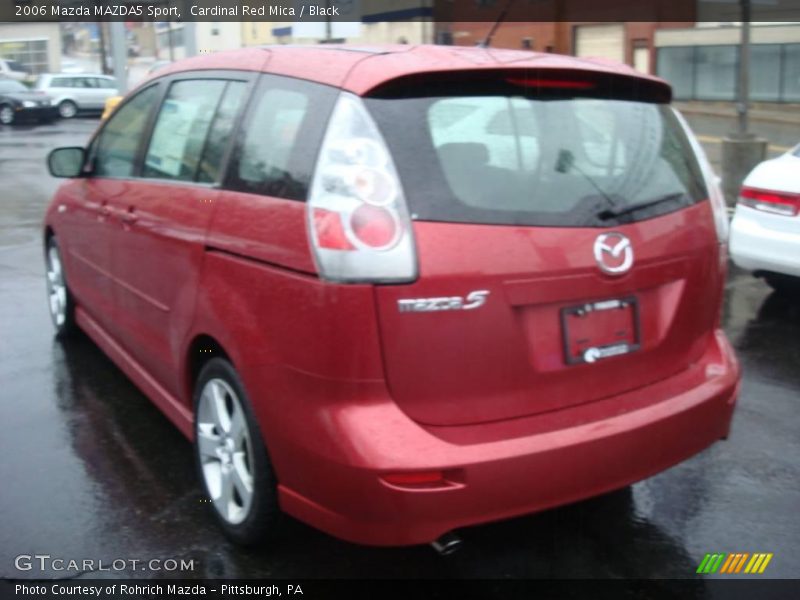 Cardinal Red Mica / Black 2006 Mazda MAZDA5 Sport