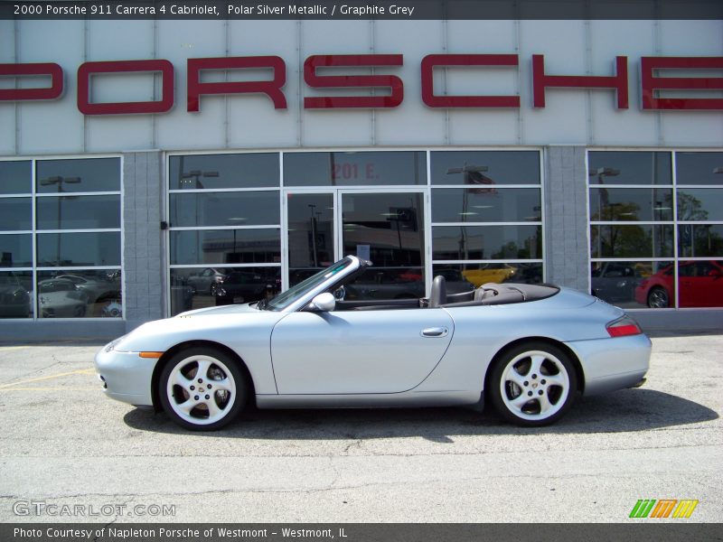 Polar Silver Metallic / Graphite Grey 2000 Porsche 911 Carrera 4 Cabriolet