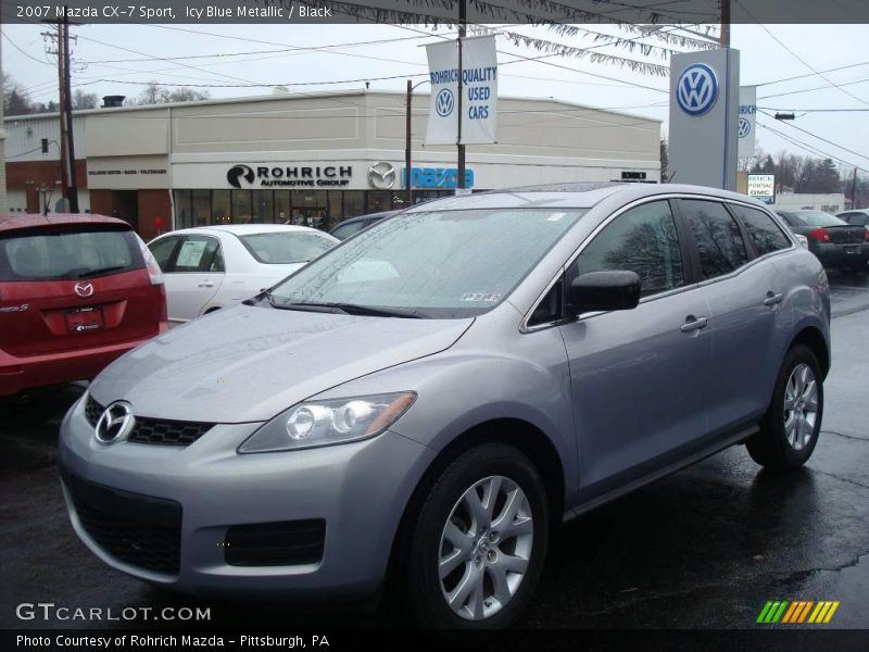 Icy Blue Metallic / Black 2007 Mazda CX-7 Sport