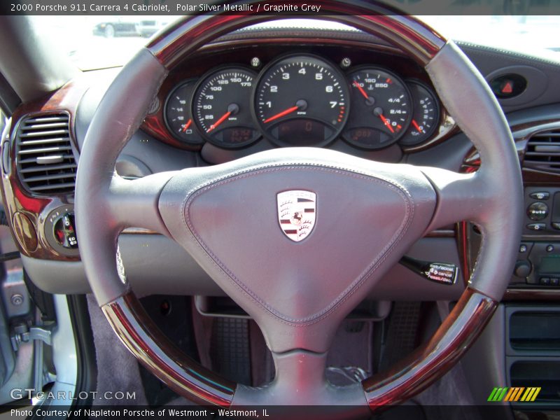 Polar Silver Metallic / Graphite Grey 2000 Porsche 911 Carrera 4 Cabriolet