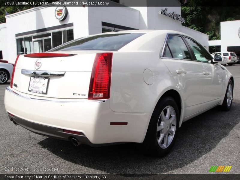 White Diamond Tri-Coat / Ebony 2008 Cadillac CTS Sedan