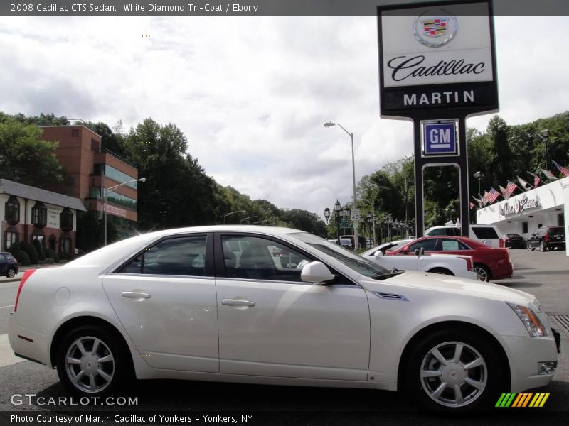 White Diamond Tri-Coat / Ebony 2008 Cadillac CTS Sedan