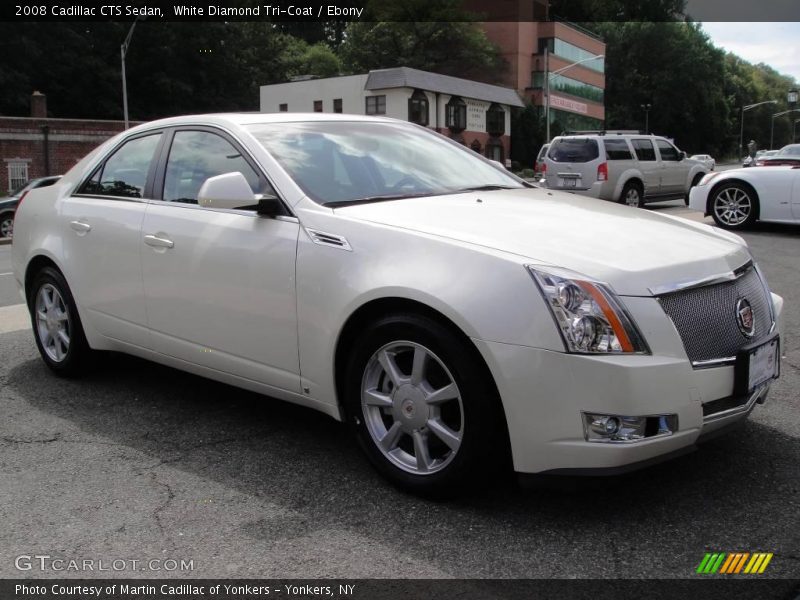 White Diamond Tri-Coat / Ebony 2008 Cadillac CTS Sedan