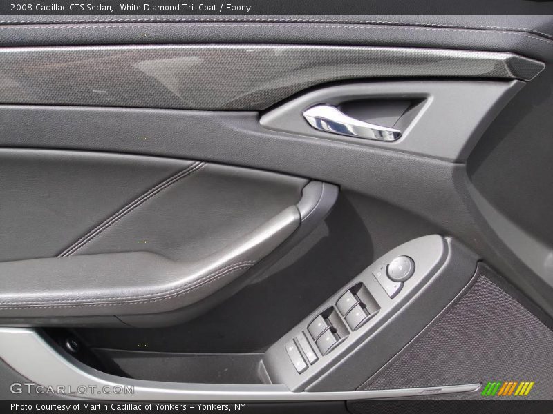 White Diamond Tri-Coat / Ebony 2008 Cadillac CTS Sedan
