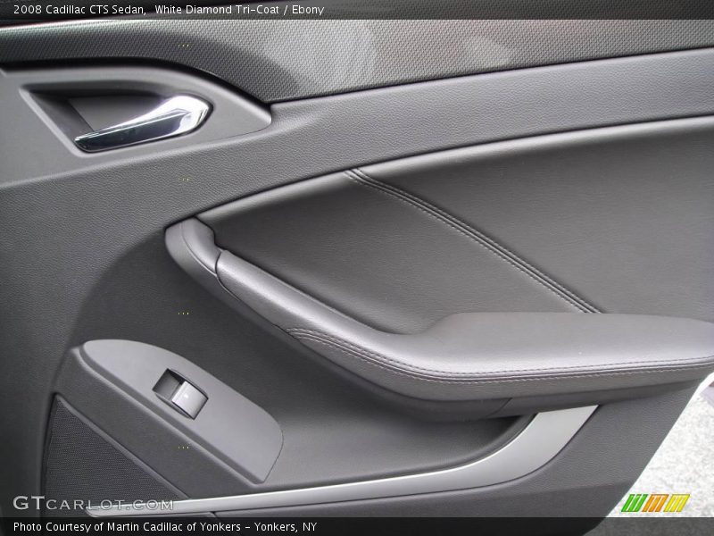 White Diamond Tri-Coat / Ebony 2008 Cadillac CTS Sedan