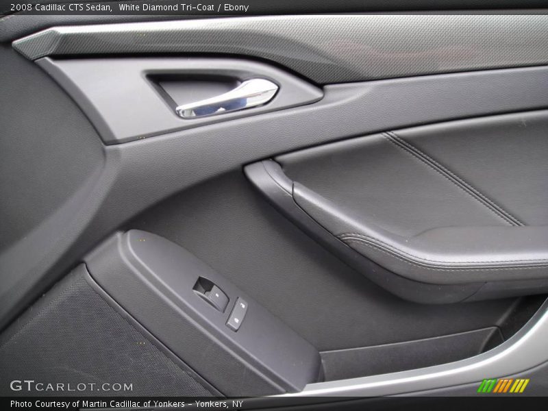 White Diamond Tri-Coat / Ebony 2008 Cadillac CTS Sedan