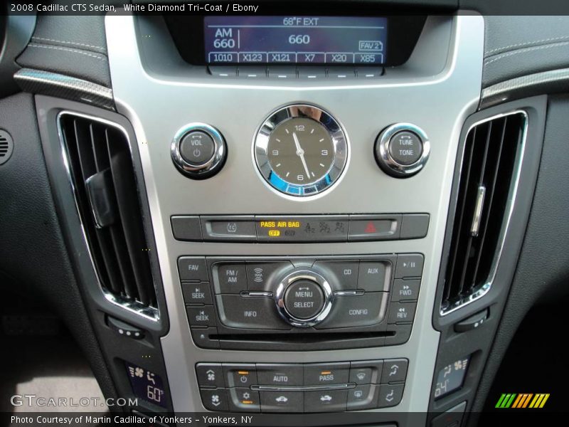 White Diamond Tri-Coat / Ebony 2008 Cadillac CTS Sedan