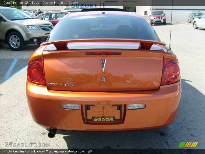 Fusion Orange Metallic / Ebony 2007 Pontiac G5