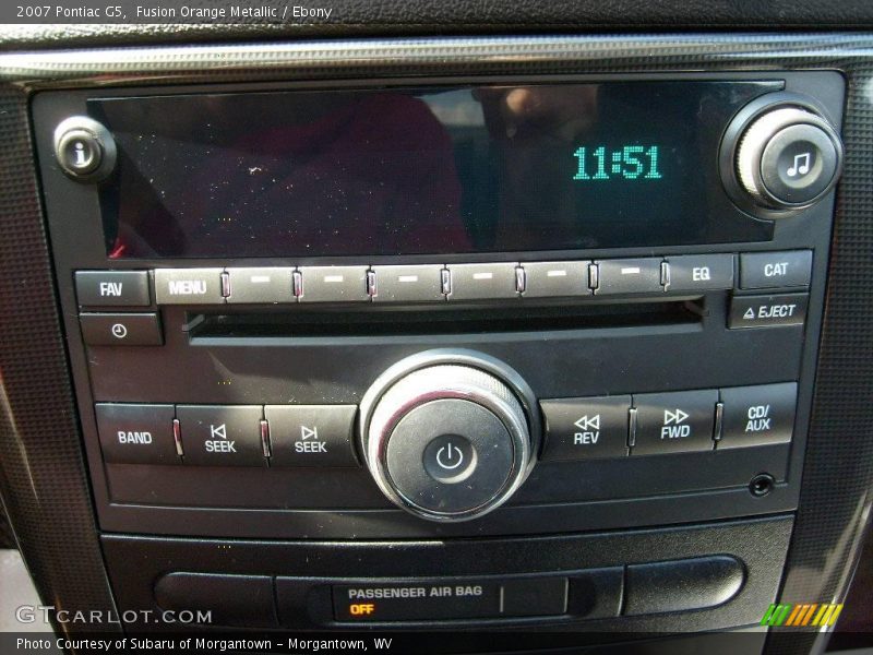 Fusion Orange Metallic / Ebony 2007 Pontiac G5