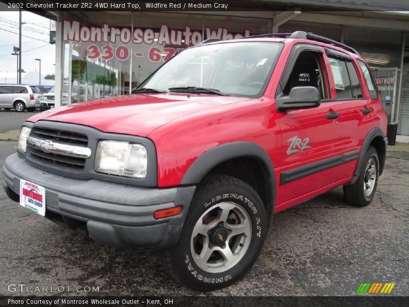 Wildfire Red / Medium Gray 2002 Chevrolet Tracker ZR2 4WD Hard Top