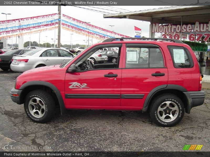 Wildfire Red / Medium Gray 2002 Chevrolet Tracker ZR2 4WD Hard Top