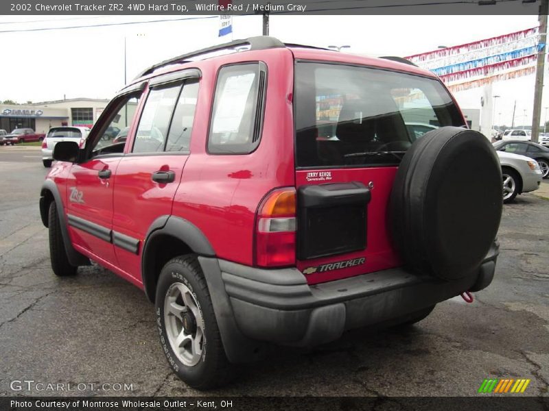 Wildfire Red / Medium Gray 2002 Chevrolet Tracker ZR2 4WD Hard Top