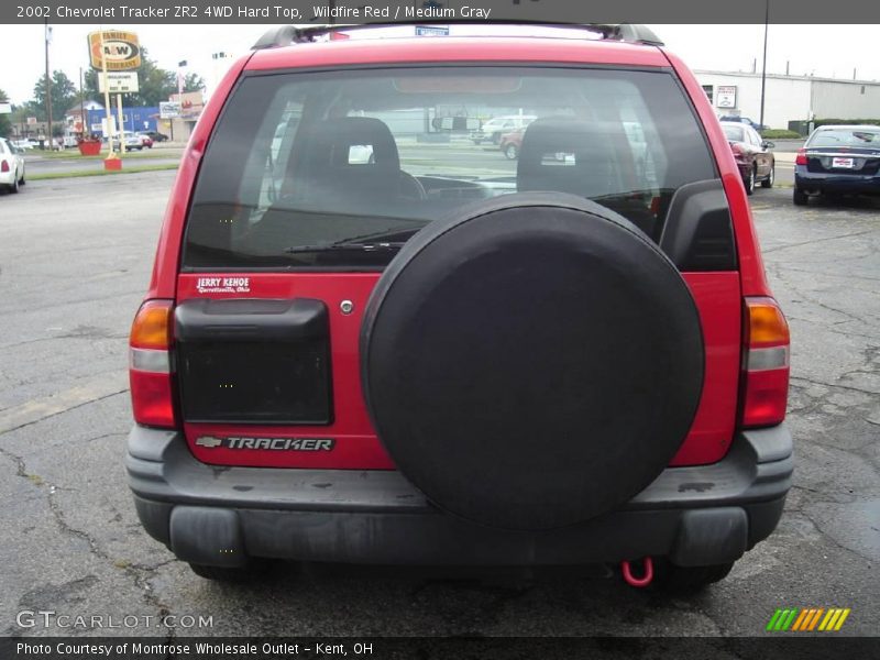Wildfire Red / Medium Gray 2002 Chevrolet Tracker ZR2 4WD Hard Top