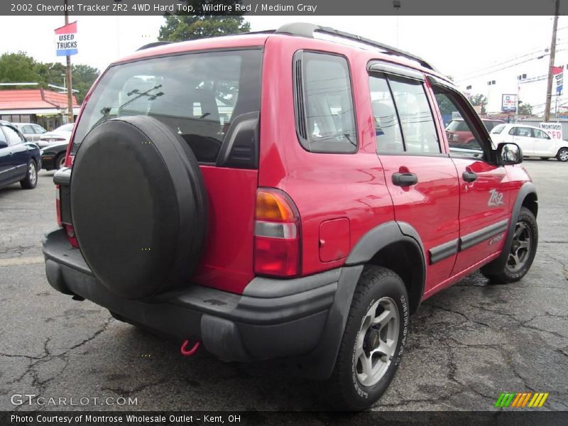 Wildfire Red / Medium Gray 2002 Chevrolet Tracker ZR2 4WD Hard Top