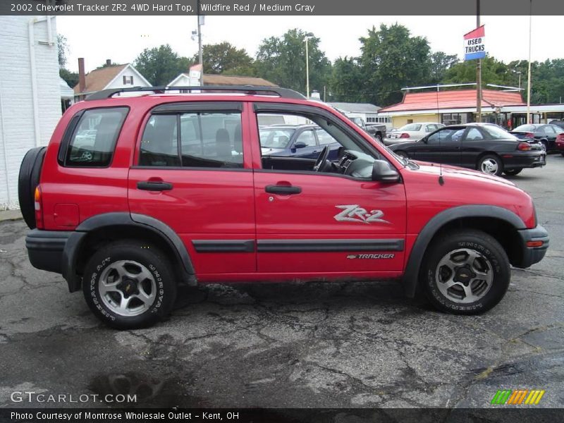 Wildfire Red / Medium Gray 2002 Chevrolet Tracker ZR2 4WD Hard Top