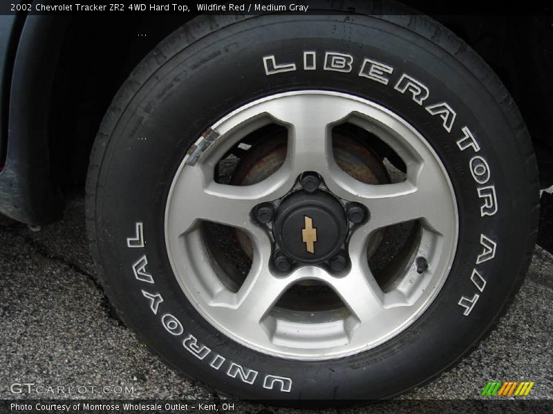 Wildfire Red / Medium Gray 2002 Chevrolet Tracker ZR2 4WD Hard Top