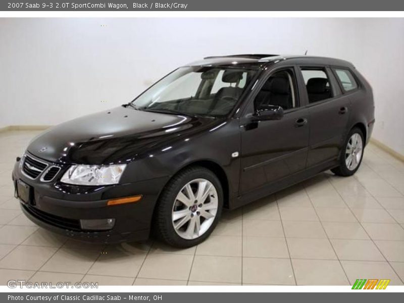 Black / Black/Gray 2007 Saab 9-3 2.0T SportCombi Wagon