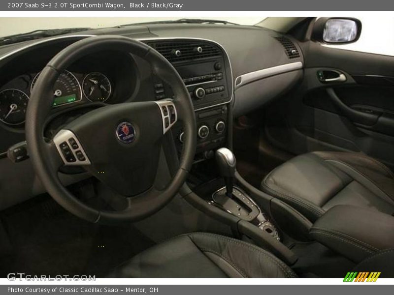 Black / Black/Gray 2007 Saab 9-3 2.0T SportCombi Wagon