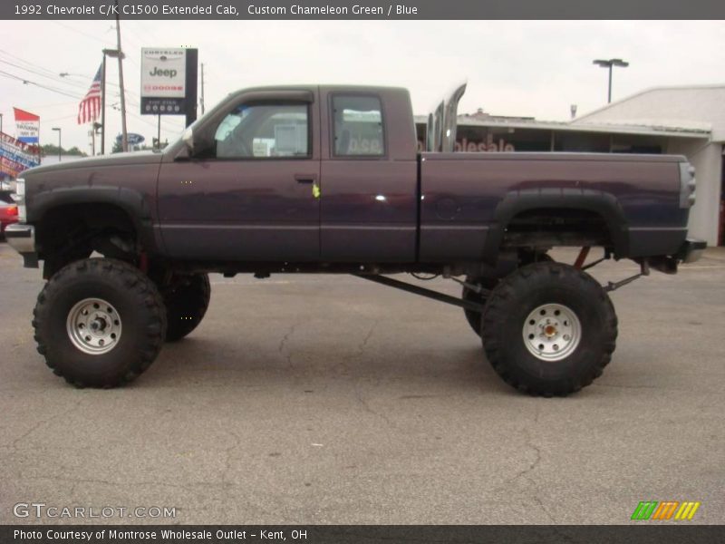 Custom Chameleon Green / Blue 1992 Chevrolet C/K C1500 Extended Cab