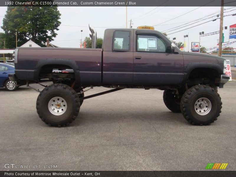 Custom Chameleon Green / Blue 1992 Chevrolet C/K C1500 Extended Cab