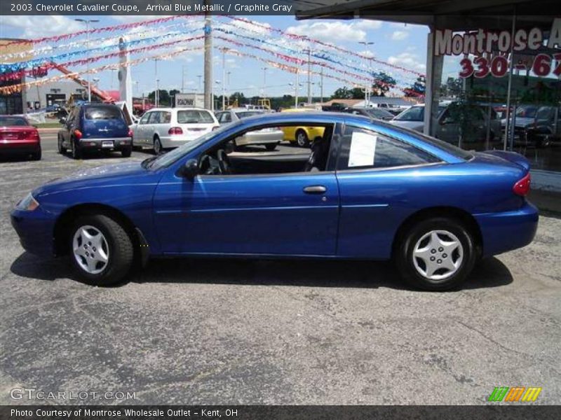Arrival Blue Metallic / Graphite Gray 2003 Chevrolet Cavalier Coupe