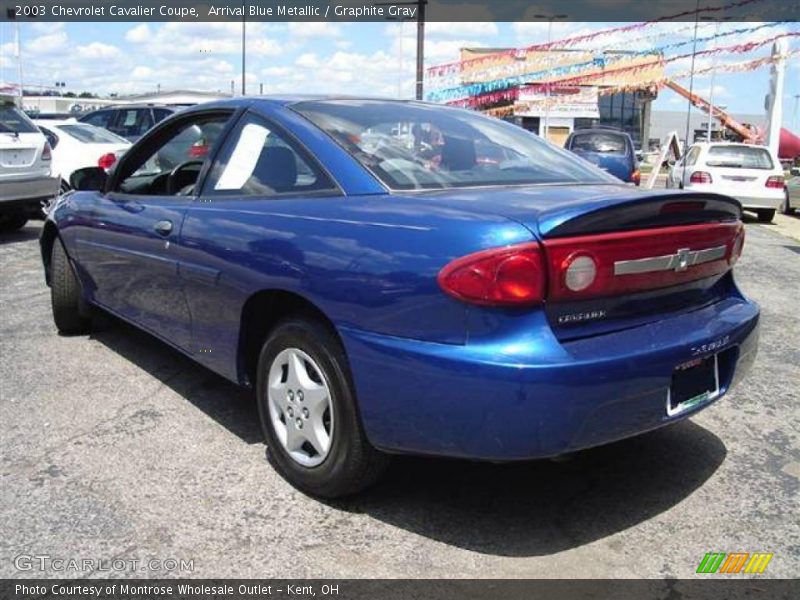 Arrival Blue Metallic / Graphite Gray 2003 Chevrolet Cavalier Coupe