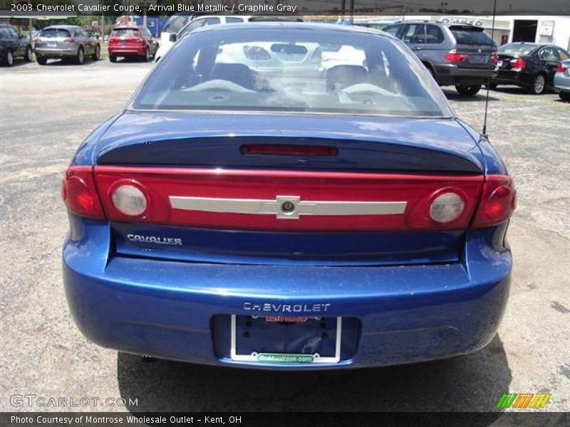 Arrival Blue Metallic / Graphite Gray 2003 Chevrolet Cavalier Coupe