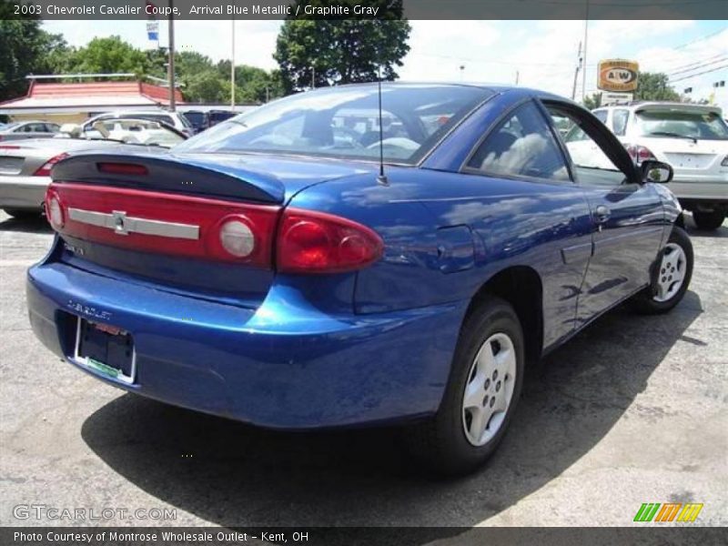 Arrival Blue Metallic / Graphite Gray 2003 Chevrolet Cavalier Coupe