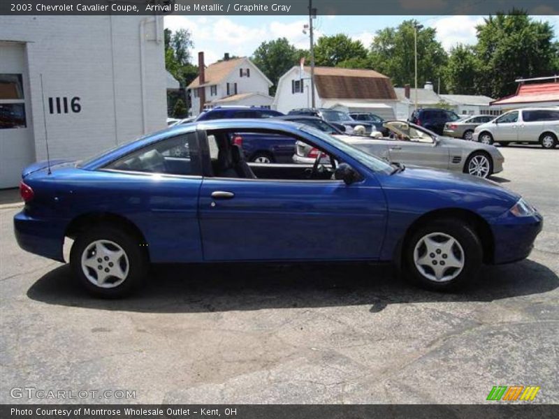 Arrival Blue Metallic / Graphite Gray 2003 Chevrolet Cavalier Coupe