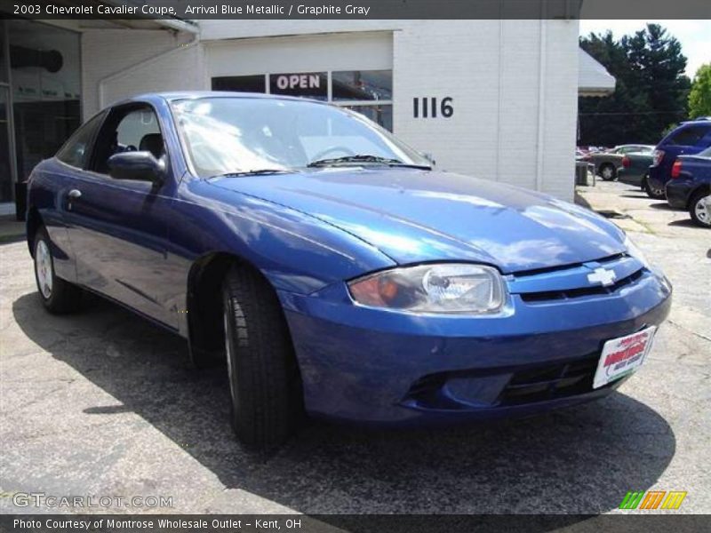 Arrival Blue Metallic / Graphite Gray 2003 Chevrolet Cavalier Coupe